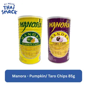 Manora Crunchy Crispy Snack Chips - Pumpkin or Taro Flavor, 85g