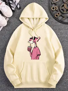 Men's Bold Graphic Pullover Hoodie - Swag Leopard Design, Retro Countdown Print, Bubble Tea Motif, Longsleeves Clothes - Casual Menswear Tops for Street Style