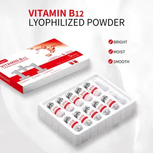 Vitamin B12 Freeze-Dried Powder Set, Skincare Serum, Brightening Solution, Smooth Moisturizing Hydrating Care, Liquid Form, Single Item Pack, Non-Flammable
