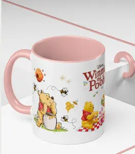 Kids Cartoon Style Sweet Honey Bear Mug, 11 oz Kitchen Drinkware Cup