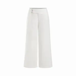 Cider Linen-blend Low Rise Metal Detail Wide Leg Trousers