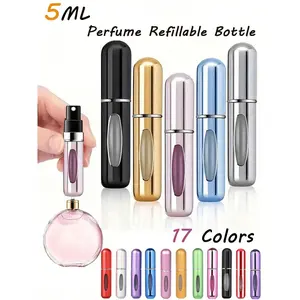 10pcs/6Pcs/2Pc 5ML Perfume Refillable Bottle,Refillable Perfume Atomizer Bottle,Perfume Travel Spray Bottling Dispenser,Mini Portable Empty Liquid Container ,Travel Essentials ,Travel Organizer For Beach ,Summer Vacation Back To School
