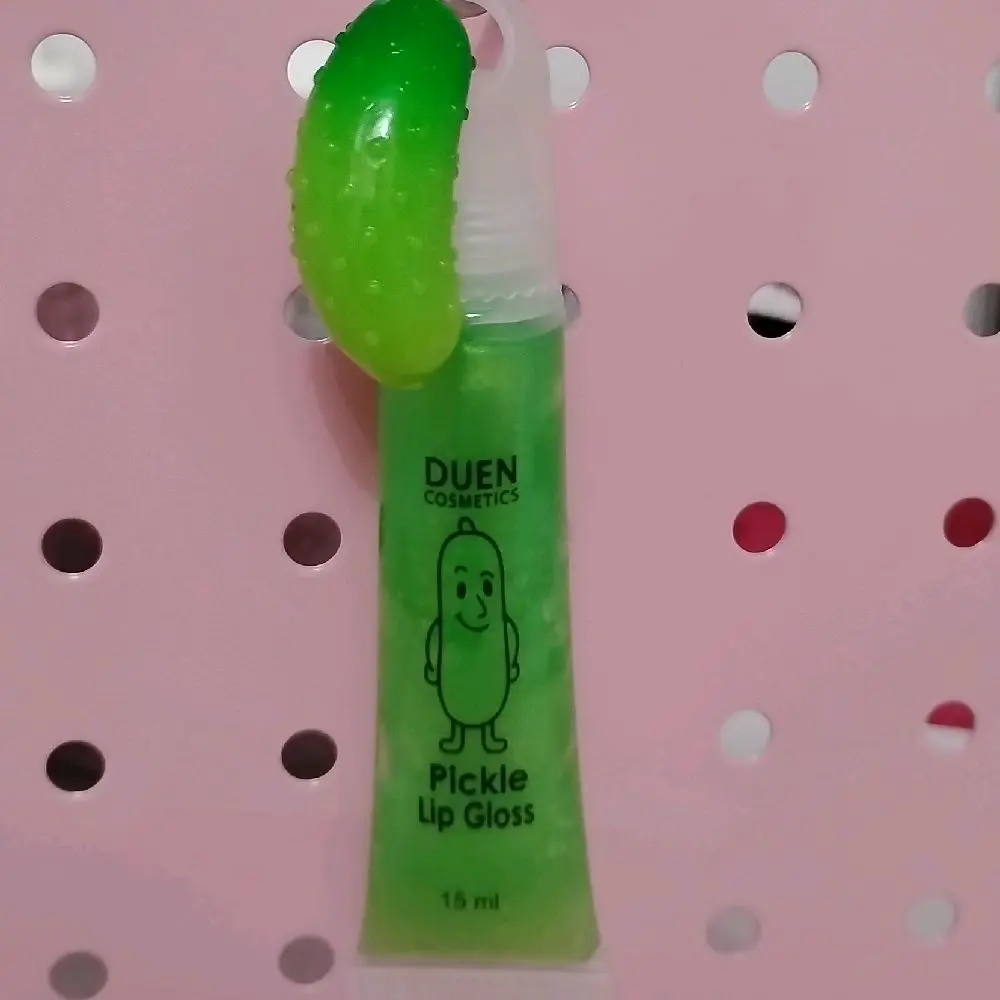 Pickle-Flavored Squeeze tube Lip Gloss keychain Makeup Lip Product for Beauty & Personal Care