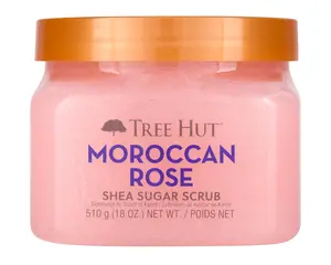 Tree Hut Moroccan Rose Shea Sugar Scrub | Exfoliating Body Scrub Removes Dead, Dry Skin for a Soft & Hydrated Feel | Nourishing Essential Body Care | 18 fl oz. Moisturizer Fragrance