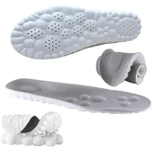Cloud Feeling Memory Foam Insoles - Lightweight & Supportive Shoe Inserts for Men & Women Soft Grey US Men 6.5-11 Breathable Quick-Drying Comfortable for Sports Work & Long Standing