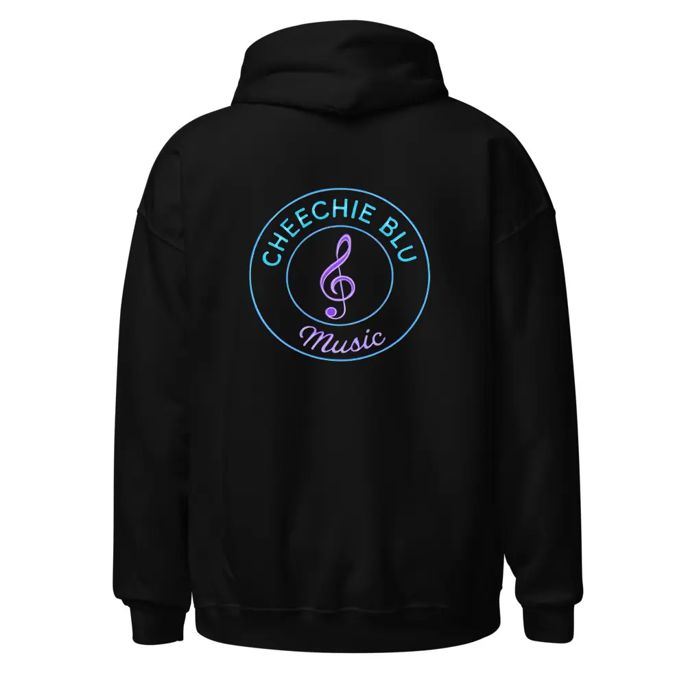 Cheechie Blu Music Unisex Hoodie Soft 50% Cotton 50% Polyester Double-Lined Hood with Pouch Pocket for Cozy Cool evenings