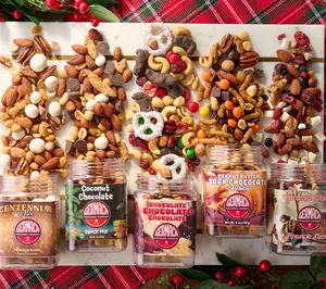 Germack (5) Jar Set Holiday Mini Nut Mixes Assortment