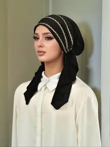 Women's Solid Color Instant Hijab, Modest Hijab, Fashionable Breathable Elegant Long Hijab, Casual Versatile Hijab for Daily Wear