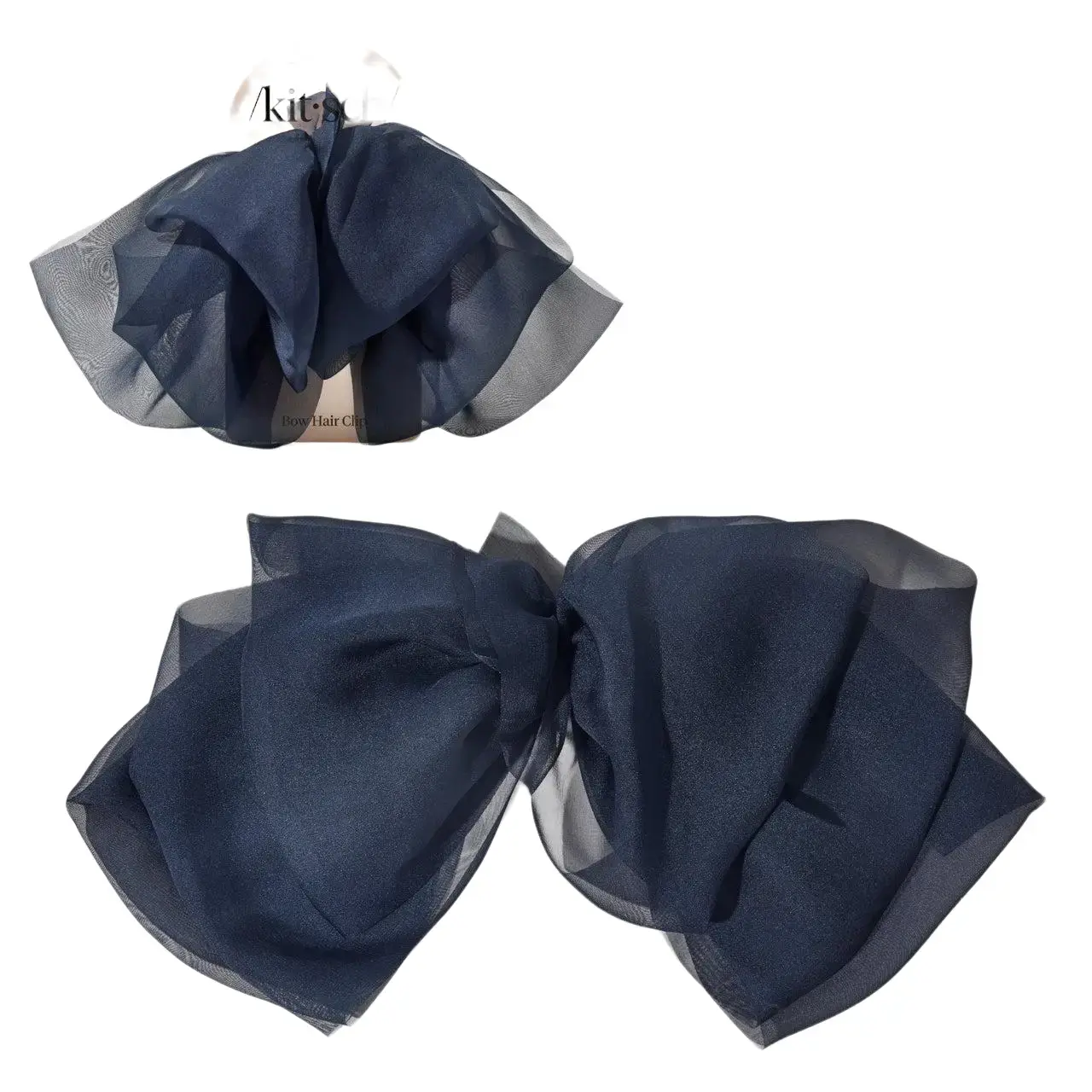 Kitsch Blue Orchid Chiffon Bow Hair Clip Kitsch Blue Orchid Chiffon Bow Hair Clip