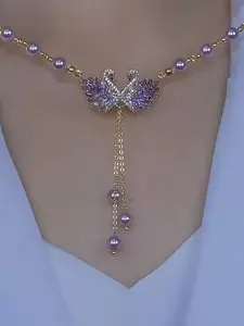 New Swan Fringe Beaded Necklace for Women, High-End Luxury Design, Unique Style, Trendy Fashion Accessory, Jewelry Accessories