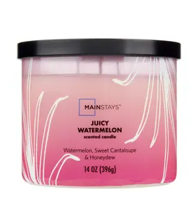 Mainstays 3-Wick Ombre Wrap Juicy Watermelon Candle, 14-Ounce