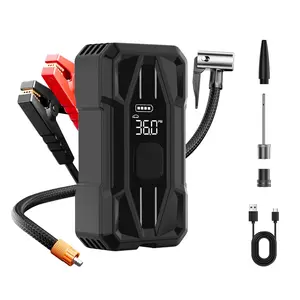 2-in-1 Car Air Compressor & Jump Starter, Emergency Battery Booster Jump Start Device for Vehicles
