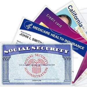 6 Pack Social Security Card Protector Sleeves/New Medicare Card Protector Sleeve/Credit Card Holder,24 Mil Soft Clear Card Sleeves for Waterproof SSN Card Protector/Credit Card Cover