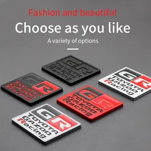 1Pcs 3D Metal Car Stickers GR Gazoo Racing Logo Emblem Badge Decoration Decals For Toyota Corolla CHR RAV4 86 Yaris SUPRA Hilux Prado Prius Avensis Auto Accessories
