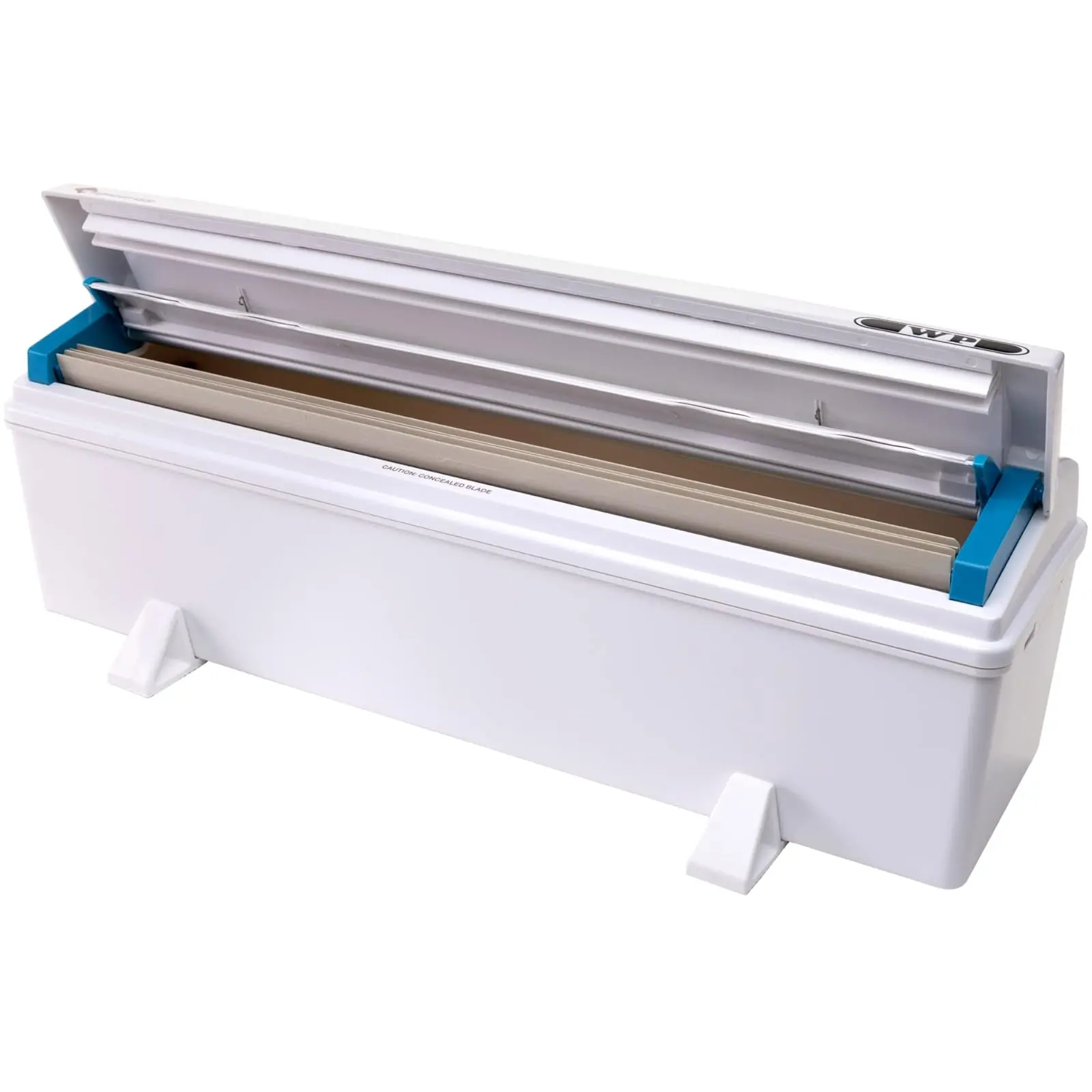 IDL Packaging WP-180DA 18" FoilMaster Dispenser for Aluminum Foil Roll, White - New Press-Cutter with Sharp Serrated Blade - 10X Longer Service Life with Durable Plastic Body