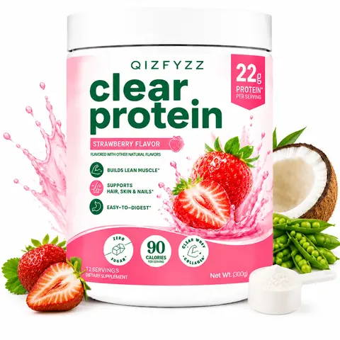 QIZFYZZ Women's Whey & Collagen Protein Powder Mix, 22g Protein, 90 Calories, 0g Sugar, Refreshing Fruit-Flavored, Prop 65 Safe
