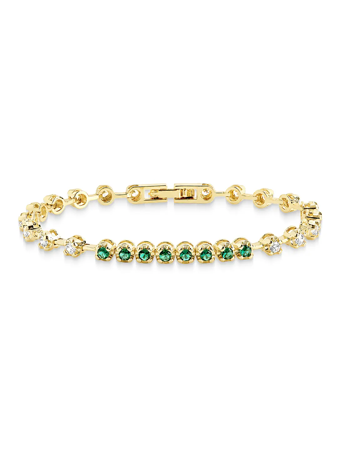 Liesbeth Emerald Accent Tennis Bracelet