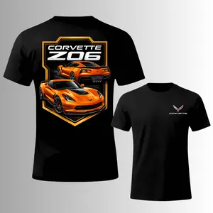 Corvette Z06 High Performance Sports Car, 2 Sides, American Muscle Enthusiast Graphic Tee