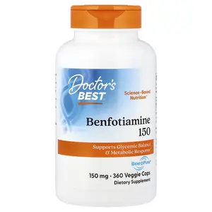 Doctor's Best Benfotiamine with BenfoPure®, 150 mg, 360 Veggie Caps