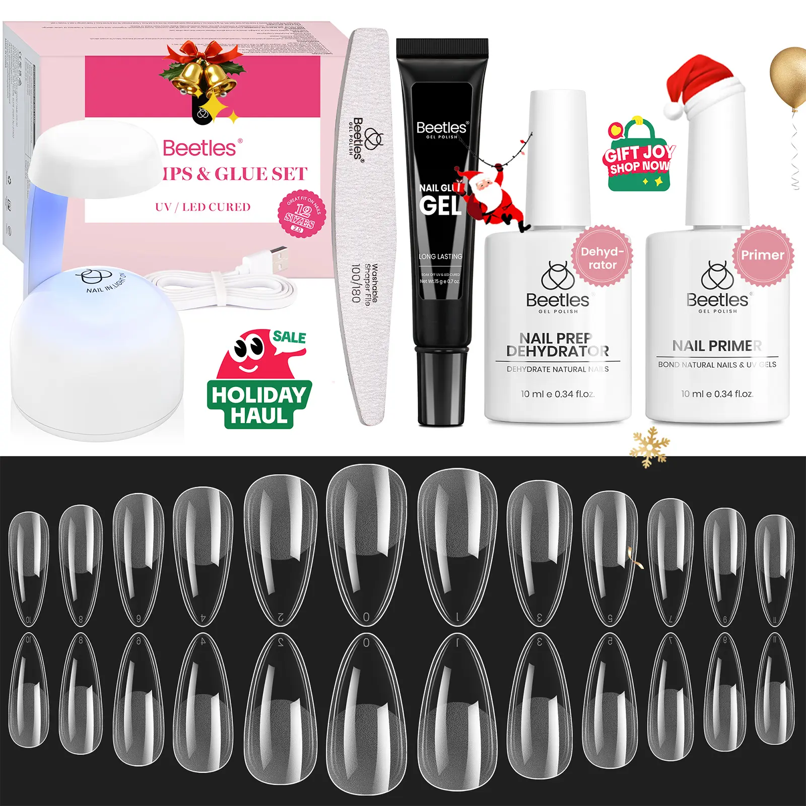 Almond Medium 576pcs( Etch-X Nail Kit)