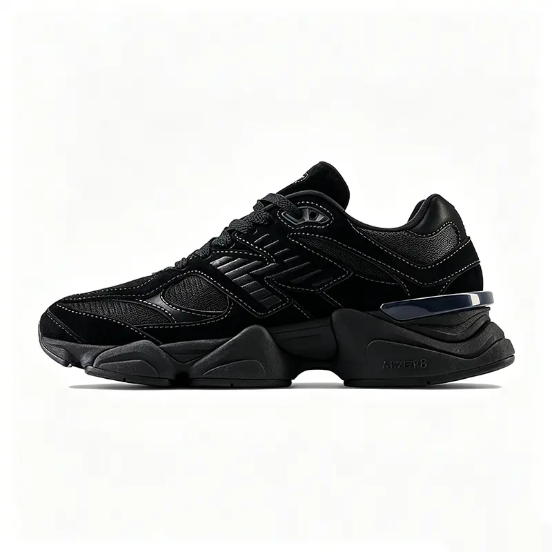 New Balance NB 9060 Triple Black Men's and Women's Casual Trainers Sneakers