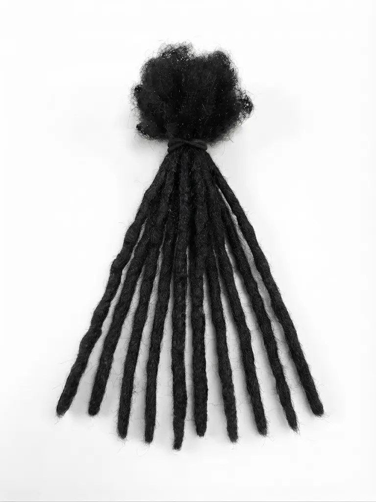 LOCSANITY Unisex Genuine Hair Dreadlocks Extensions - 10 Traditional Soft Locs, 1/4 in Medium, Kinky Afro Curls Loose Ended, Handmade, Adds Length & Repairs Broken Locs, Curled Hair Extensions