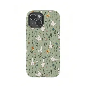 Silly Goose Phone Case Funny Animal  Case Cottagecore Theme Gift For Her For IPhone 16 Tough Case Floral Bird Lover,Suitable For IPhone17/IPhone17 Air/IPhone17 Pro/IPhone17 Pro Max/16 Pro Max/15 Pro Max/14 Pro Max/13 Pro Max/12 Pro Max, IPhone 17 Air