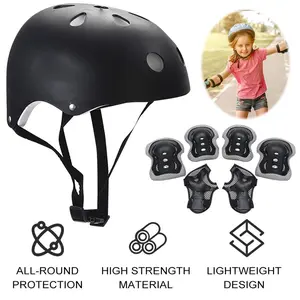 7Pcs Helmet with Knee Pad Elbow Pads Wrist Guards Kids Protective Gear Set for Bicycle Cycling Skateboard Scooter Skating