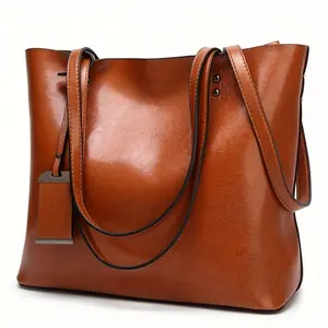 Vintage Leather Satchel for Women Crossbody Bag with Laptop Compartment Large Capacity Handbag Designer Purse Travel Tote Shoulder Bag