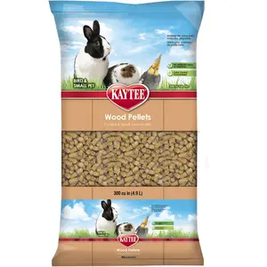 Kaytee Wood Pellets Pet Bird & Small Animal Litter for Ferrets, Guinea Pigs, Rats, Chinchillas, Hamsters, Gerbils, Rabbits, Mice, Hedgehogs and Dwarf Hamsters, 4.9 Liter, 8 Pound Bag