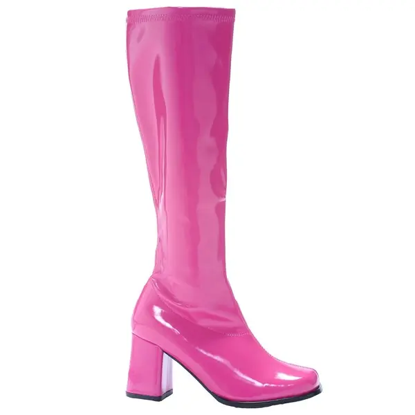 Fushsia Women's Gogo Boots, Footwear, Faux Leather