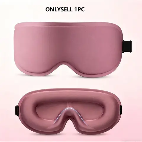 3D Deep Contoured Eye Cover for Sleeping, Adjustable with Nose Pad, Ideal Eye Cover Mask for Sleeping, Yoga, Traveling, Portable Eye Mask, Sleeping Eyemask
