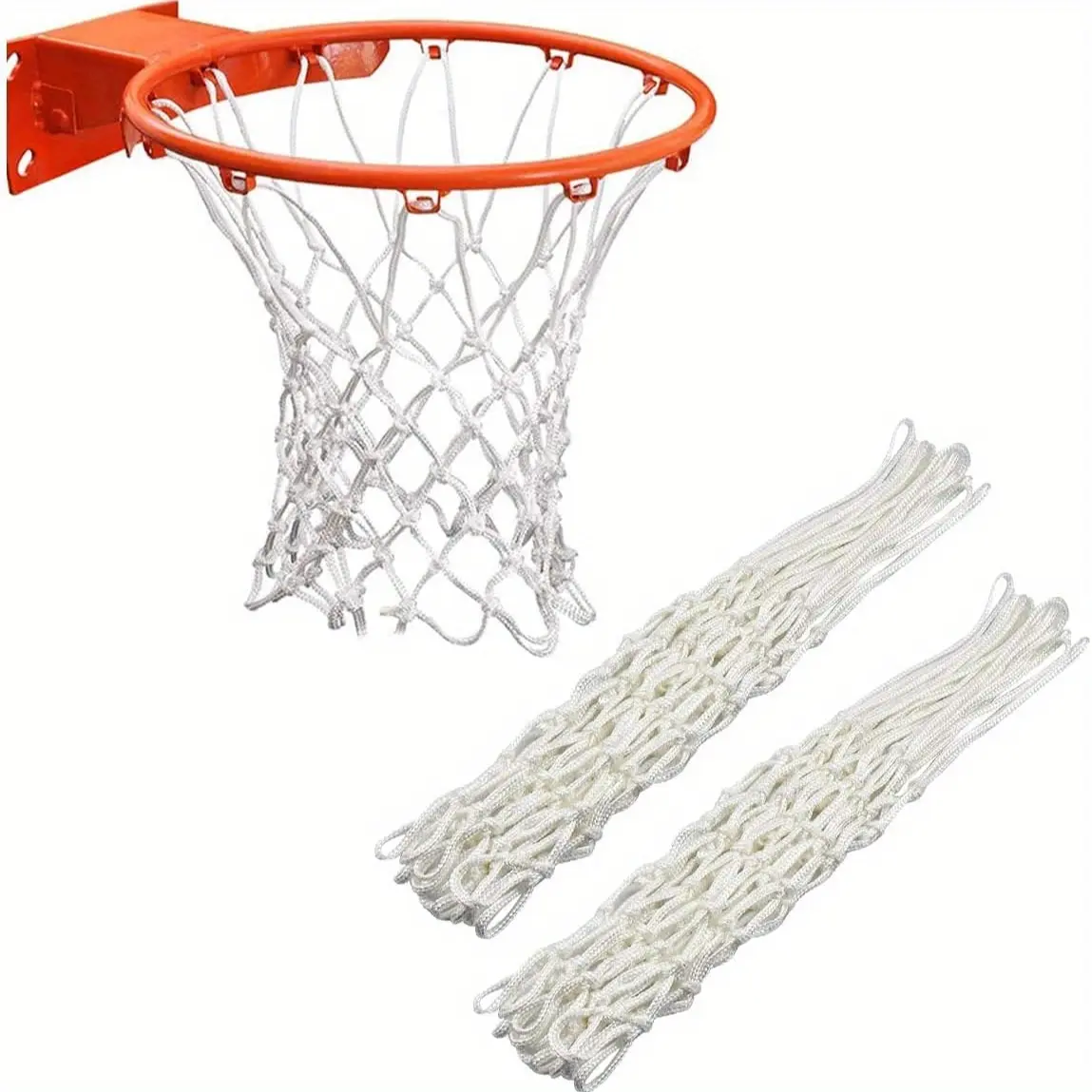 2-piece set of heavy-duty basketball net replacement parts, suitable for standard basketball nets for indoor and outdoor fitness equipment Basketball Hoop
