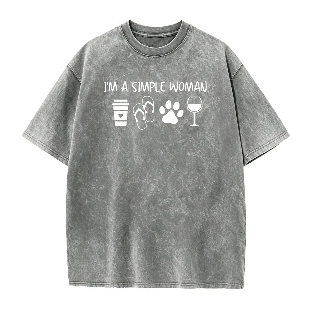 Coffee Dog Wine Shirt: Simple Woman's Graphic Tee
