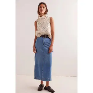 Free People: Francisco Denim Maxi Skirt