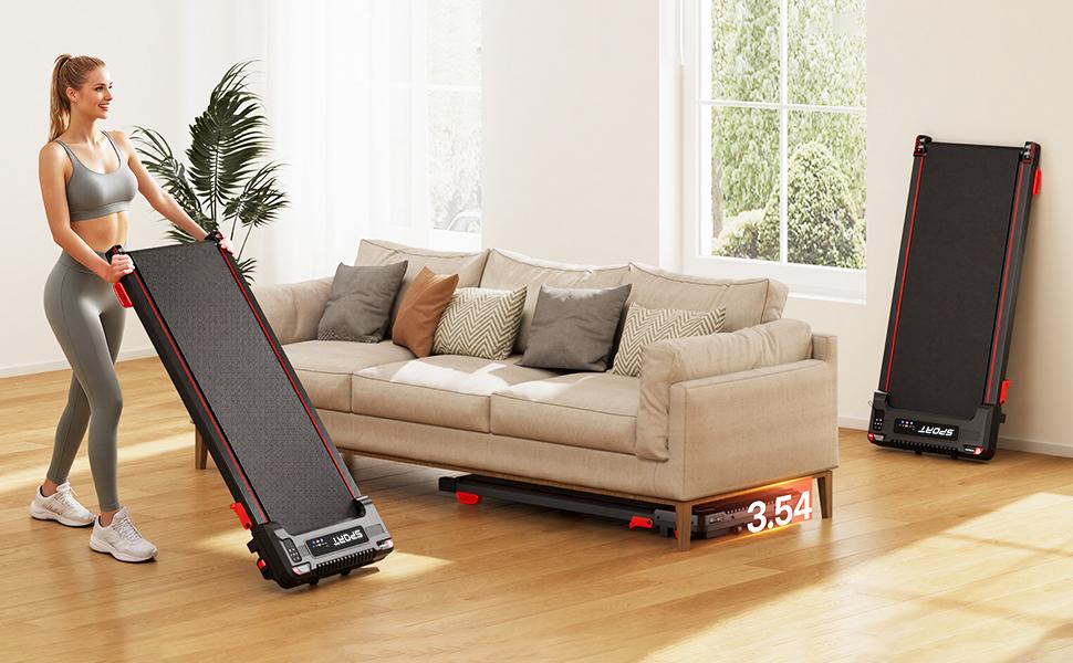【StepIntoSpring】Walking Vibration Pad with 5% Incline, 2.5HP Under Desk Treadmill for Home & Office, 3 in 1 Portable Walking Pad with Soothing Massage, 330 Lbs Capacity, LED Display, Remote Control, ME