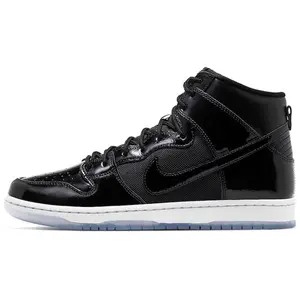 Nike Dunk SB Space Jam Leather High-Top Skate Shoes for Men and Women in Black, Blue, and White Verifiable, with credentials and supporting global authentication