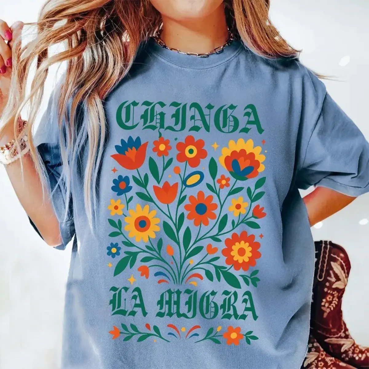 Comfort Colors Chinga La Migra Shirt, Abolish ICE Protest Shirt, Latino Protest Tee, Social Justice Shirt, Womenswear