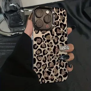 New Leopard Print Imd Phone Case, Shockproof Anti-Slip Protective Cover, Fits iPhone 17 16 11 13 15 Plus Pro Max