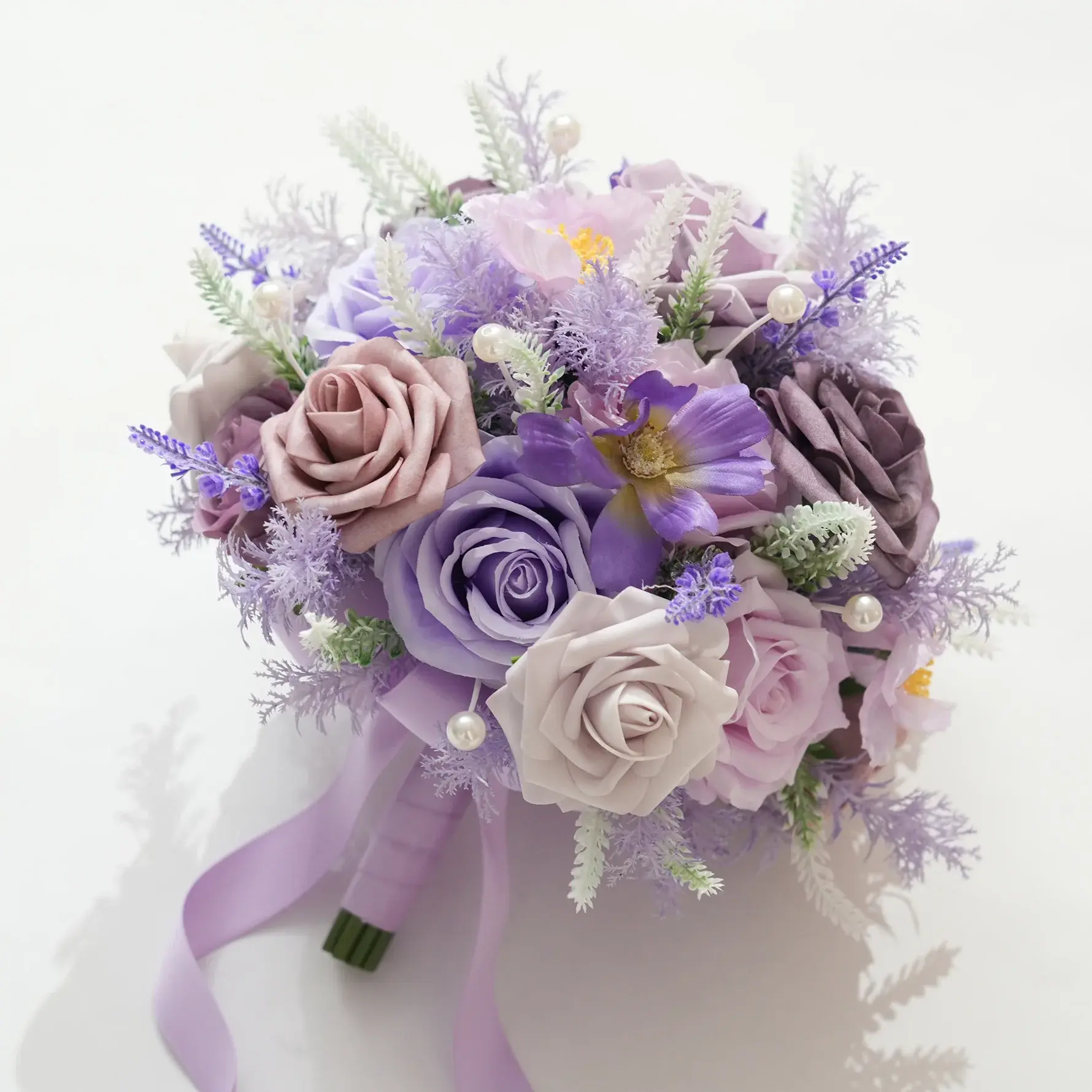 A9002 Artificial Romantic Purple Bridal Bouquet Wedding Event Accessories