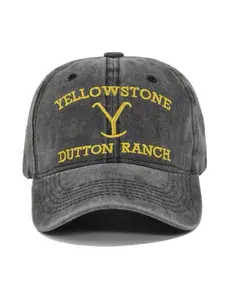 Yellowstone Embroidered Baseball Cap, Ideal for Outdoor Travel, Best Sun Protection Choice, Single Piece, Perfect for Adventures