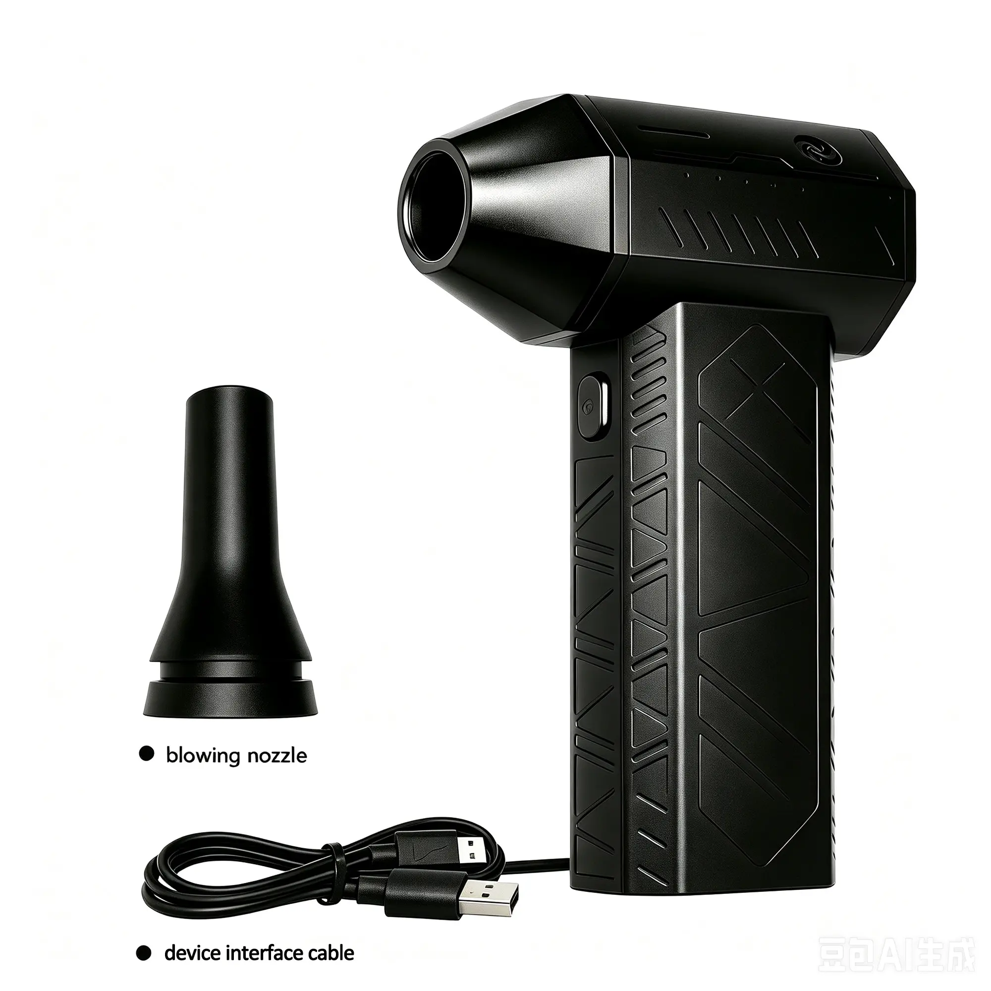 Rechargeable Air Duster, 130000RPM High-Speed Turbo Blower, Compact Handheld Design with Dual Nozzles for Outdoor Use, Car & PC Cleaning, Portable, Mini, 130000Rpm High-Speed Turbo Powerful Airflow