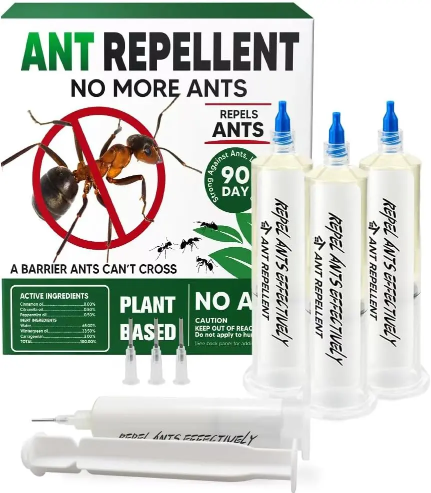 Ant Repellent Indoor Pet Safe, Ant Repellent Outdoor, Get Rid of Ant, Keeps Ants Away, Ant Deterrent for Home, Protects up to 120 sq ft, Natural Ingredients, People/Pet/Plant Friendly- 4P