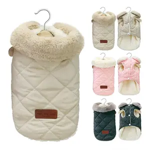 Quilted Dog Coat with Fur Collar, Soft Warm Pet Jacket, Pet Clothes for Small Medium Large Dogs, Dog & Cat Clothing Supplies