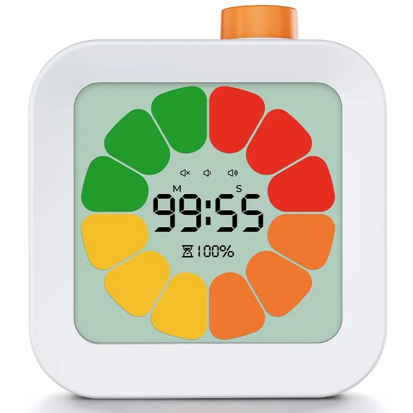 AveLife Petal-Style Electronic Kitchen Timer - Adjustable, Rotary Timer Control, Multifunctional, Battery-Powered Office Stationery for Kids' Meal Prep & Therapy (No Guesswork/Stress), Adjustable Timer