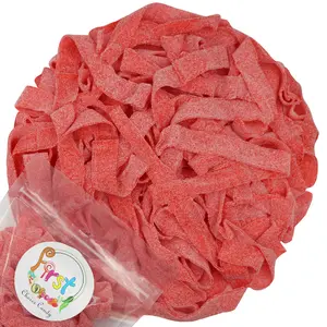 SOUR STRAWBERRY GUMMY CANDY BELTS 2LB BAG SOUR STRAWBERRY GUMMY CANDY BELTS 2LB BAG