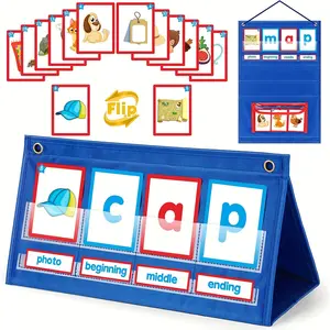 Teacher Cvc Word Building Tool Set, Pocket Chart & Presentation Tools, Natural Spelling Aid, Letter Flashcards, Back-To-School Essentials, Learning Materials, Preschool Alphabet Tool