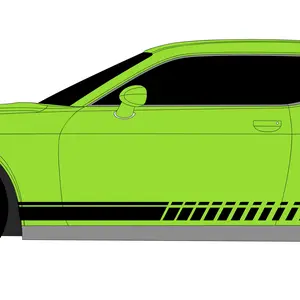 Sticker For Dodge Challenger Side Door Stripe Design Vinyl Graphic Decal