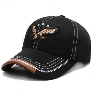 New Cool Women Men Baseball Cap Casual Male Female Snapback Hat Adjustable 3D Eagle Embroidery Sun Hat