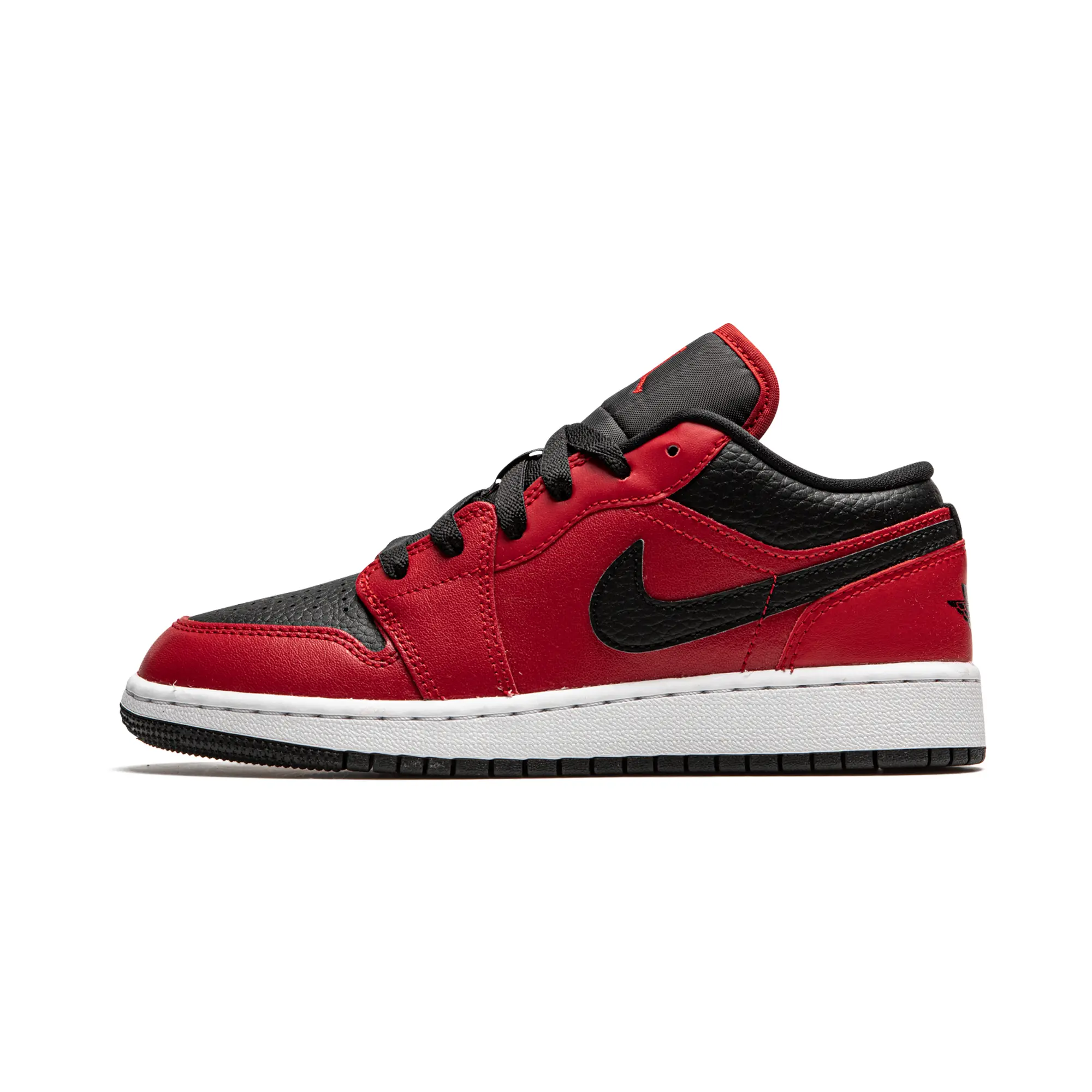 Air Jordan 1 Low GS "Black Pebbled" 553560 605